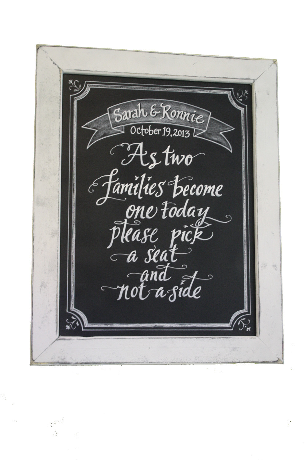 Choose a Seat wedding Chalkboard Art Sign 18x24