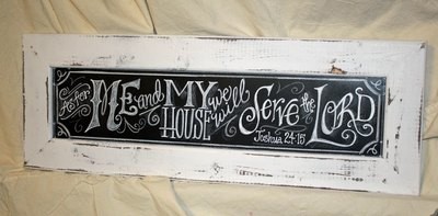 Scripture Chalkboard Art Sign 10&quot; by 20&quot; Framed