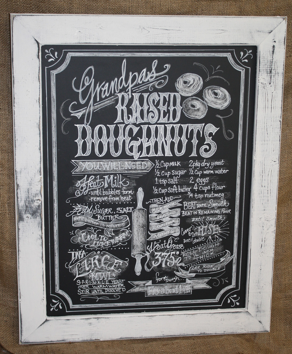 Chalkboard Art Sign Favorite Family Recipe 18x24