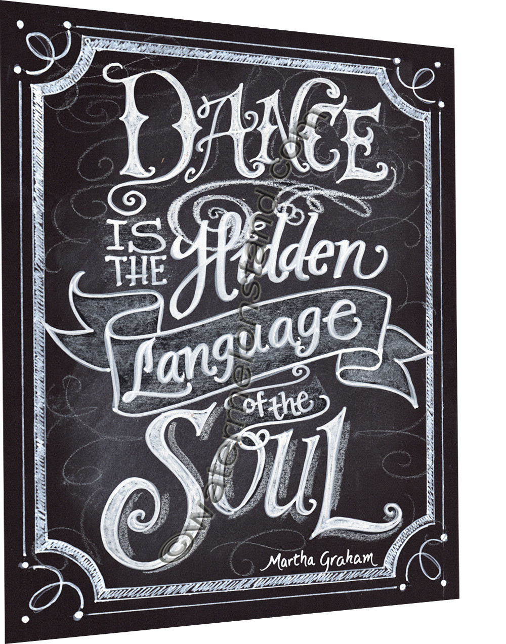 Dance Language of the Soul Chalkboard Art Sign PRINT 11&quot; by 14&quot;