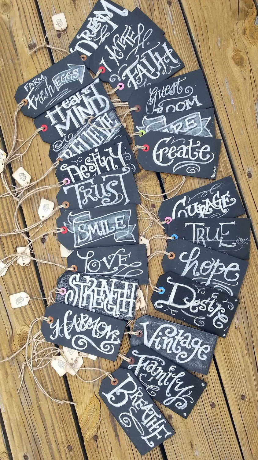 2 Chalkboard Message Tags you choose message