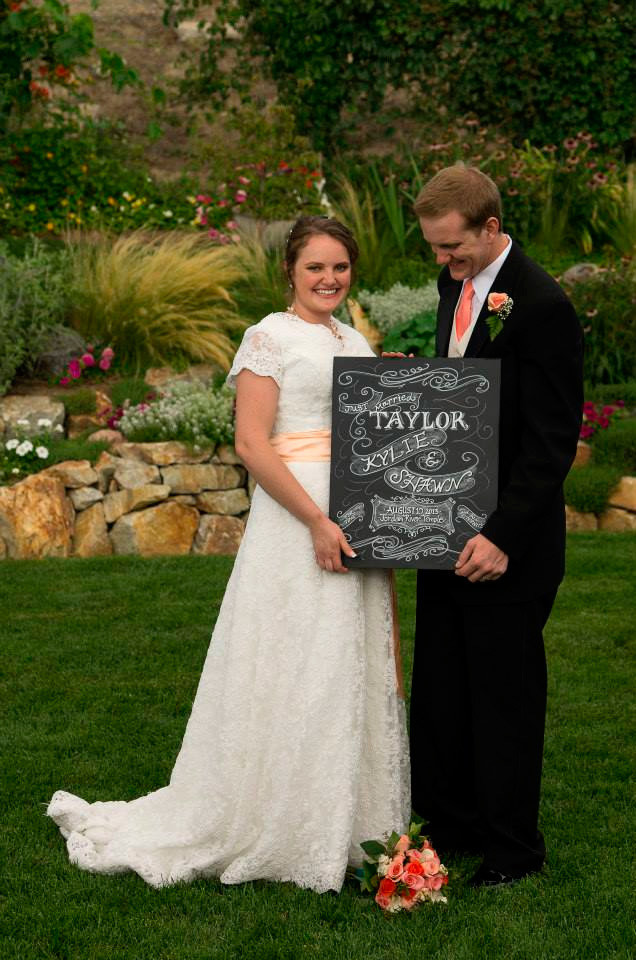 Chalkboard Art 16x20 wedding Signage