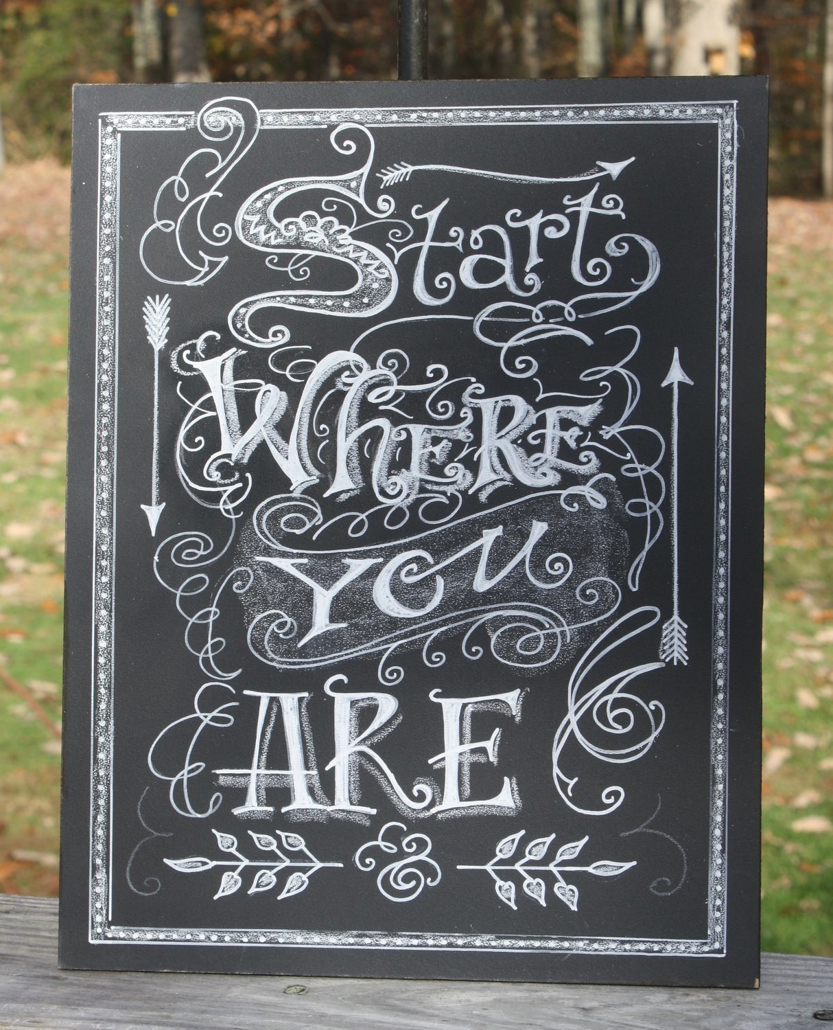 Chalkboard Art Poster...Start Where You Are
