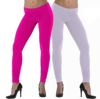 Lehek Cotton Leggings Combo (Fuchsia+White)