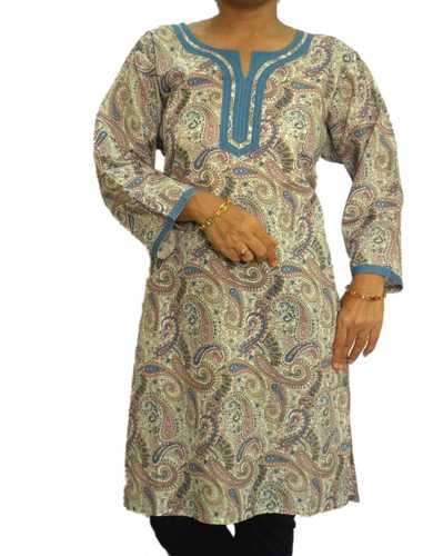 White Printed Kurta