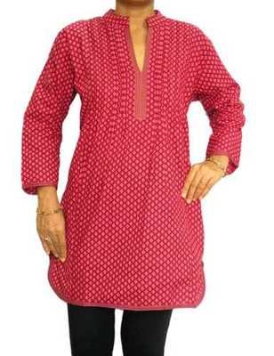 Yellow Printed Pintuck Kurta
