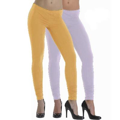Lehek Cotton Leggings Combo (Beige+White)