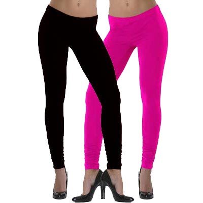 Lehek Cotton Leggings Combo (Fuchsia+Black)