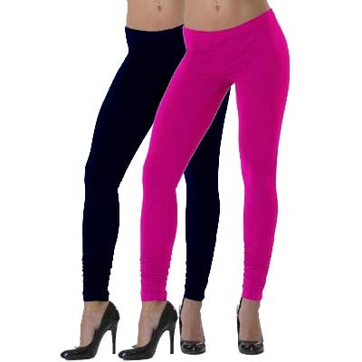 Lehek Cotton Leggings Combo (Navy Blue+Fuchsia)