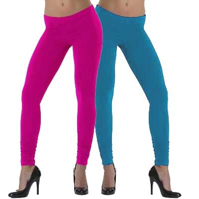 Lehek Cotton Leggings Combo (Sky Blue+Fuchsia)