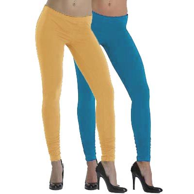 Lehek Cotton Leggings Combo (Sky Blue+Beige)