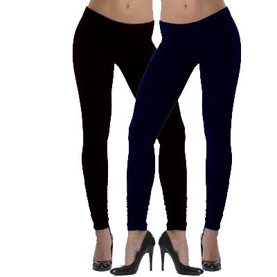 Lehek Cotton Leggings Combo (Navy Blue+Black)