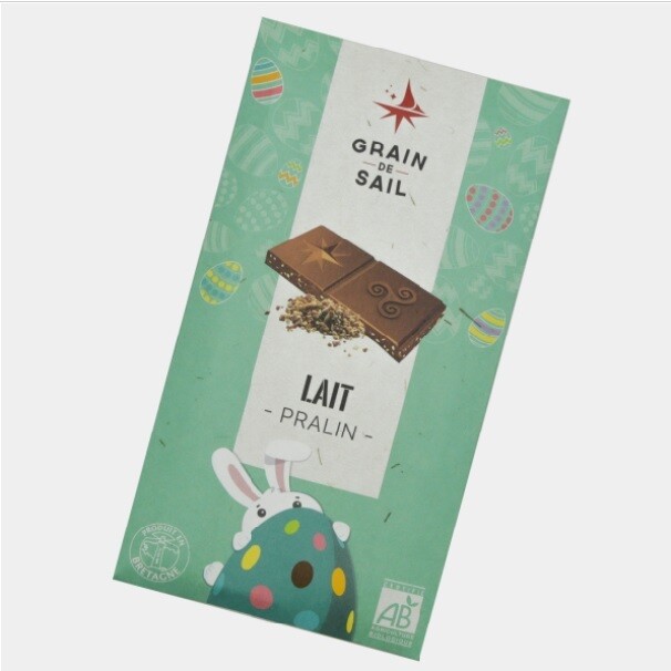 Tablette de chocolat au lait Pralin -bio Tablette de chocolat au lait Pralin -bio