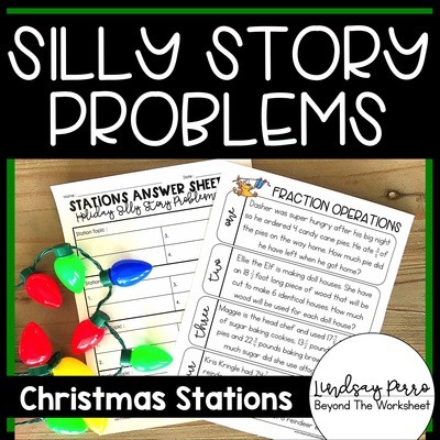 Christmas Math Stations: Silly Stories!