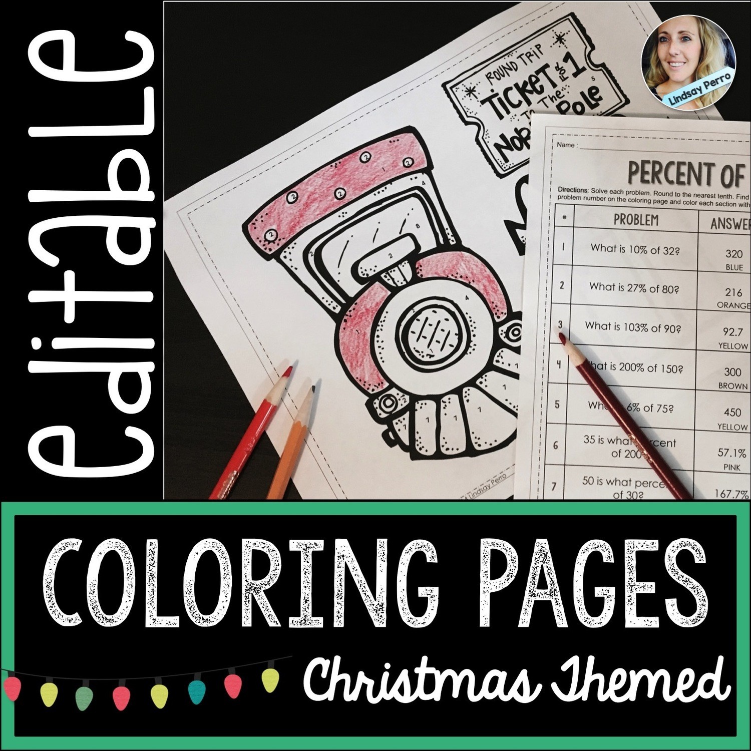 Editable Christmas Coloring Pages