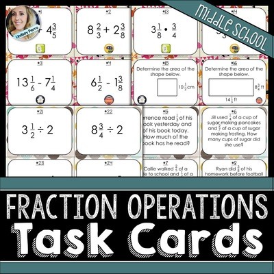 Fraction Operations Task Cards