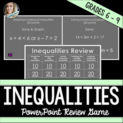 Inequalities PowerPoint Review Game