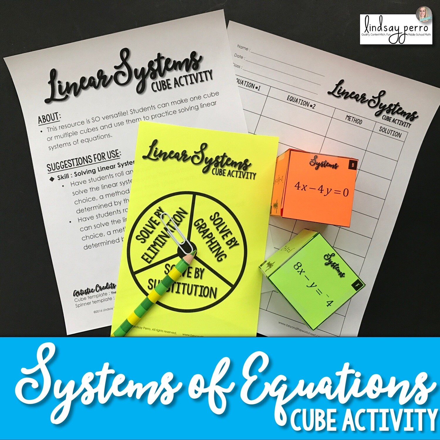 Systems of Linear Equations Cube Activity