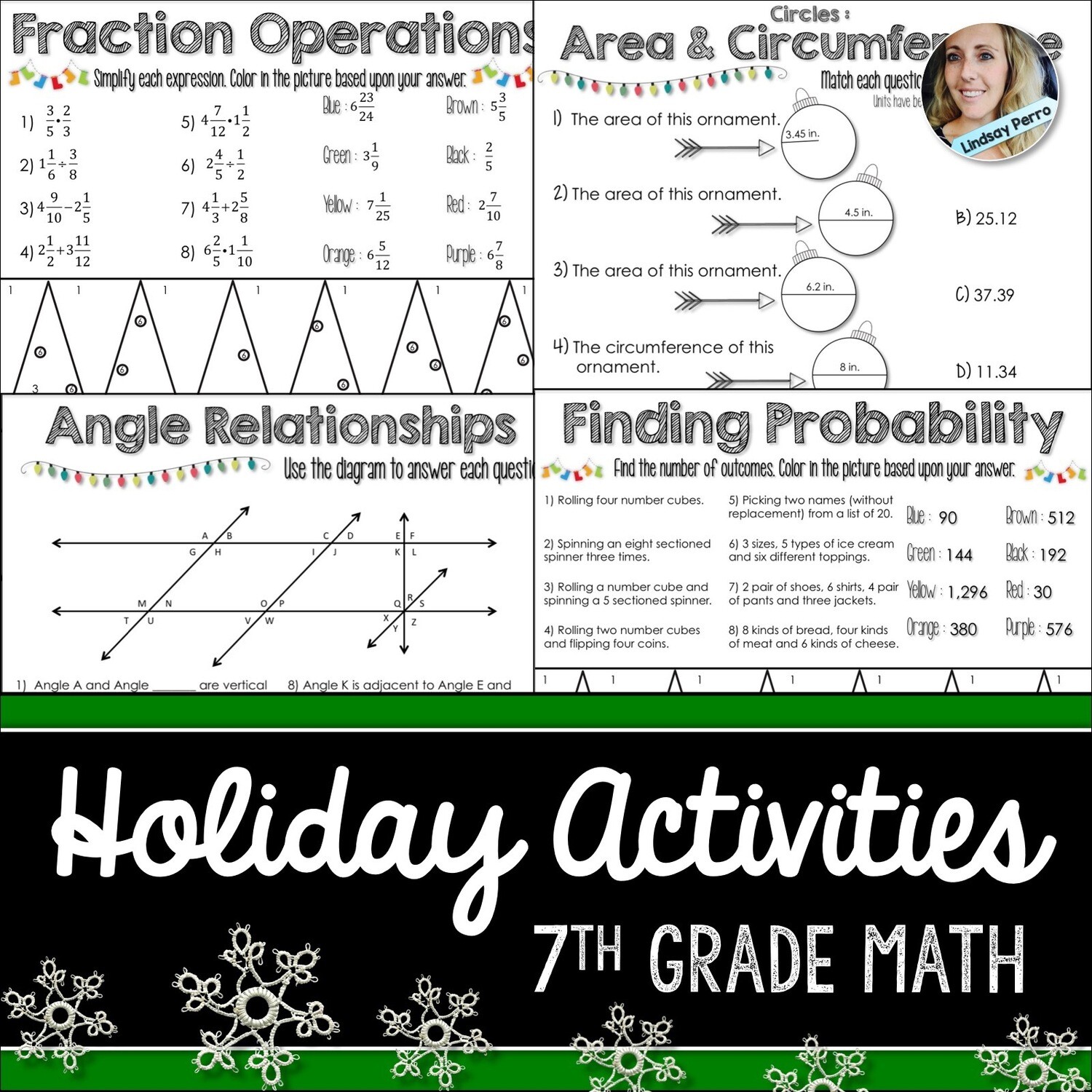 7th Grade Holiday Math Activities