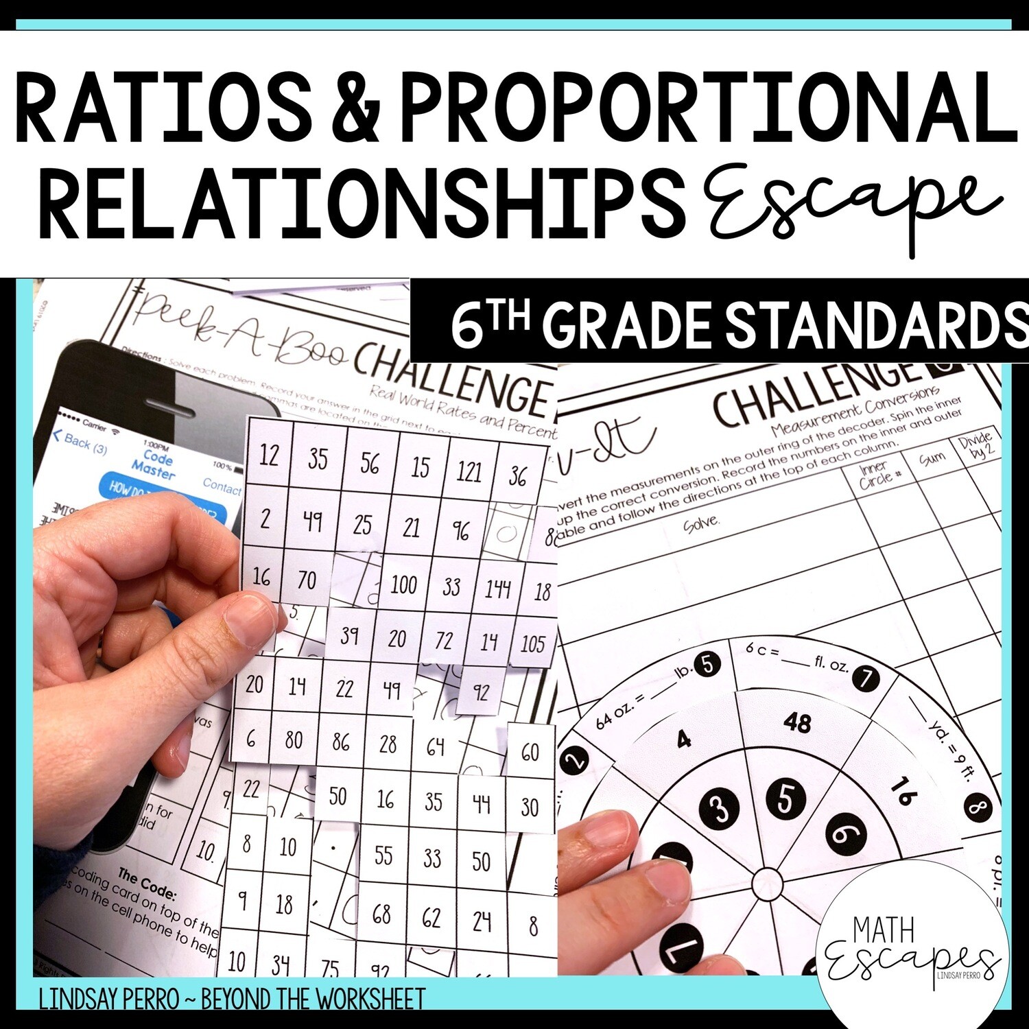 6th Grade Ratios and Proportional Reasoning Escape Room Activity