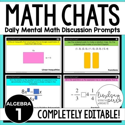 Algebra 1 Math Chats