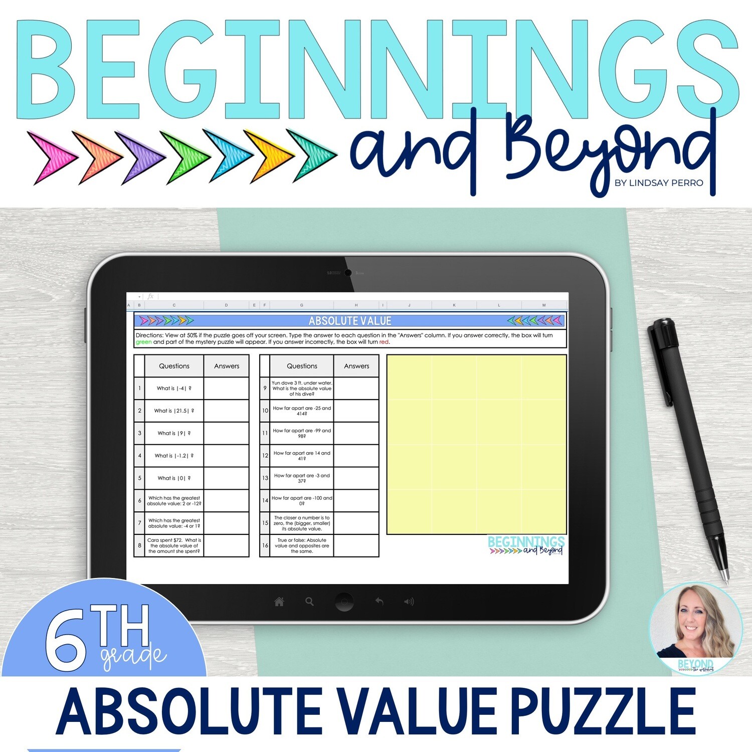Absolute Value Digital Puzzle