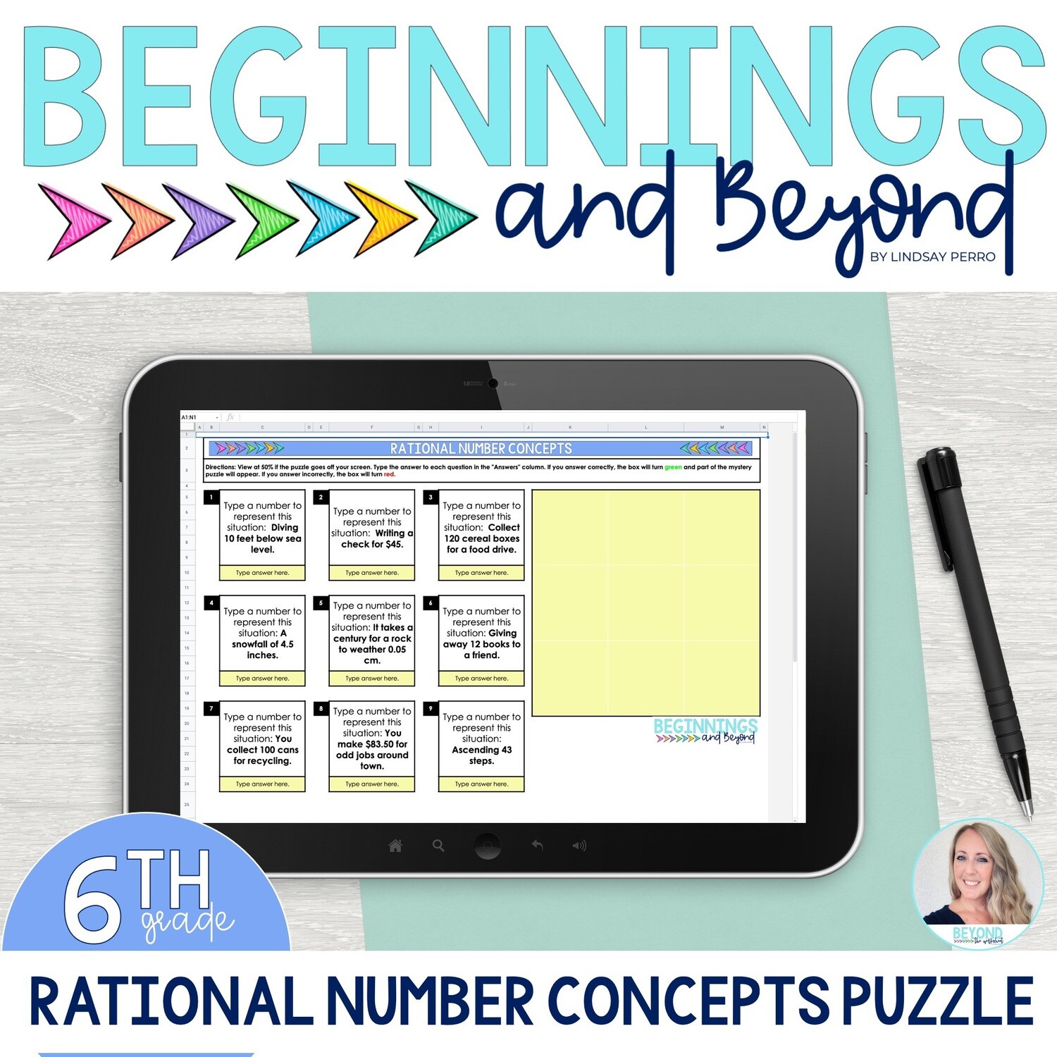 Rational Number Concepts Digital Puzzle