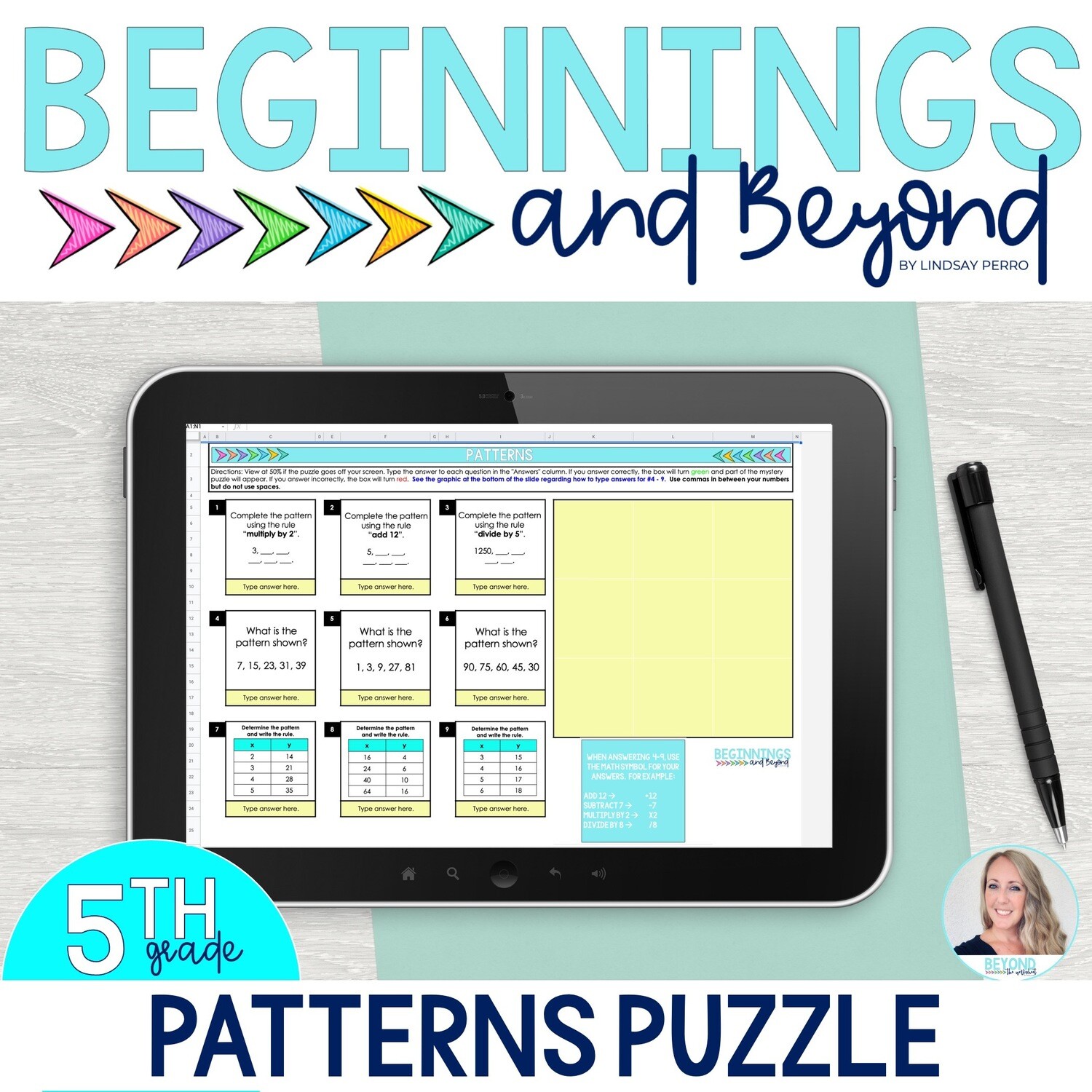 Patterns Given Rules Digital Puzzle
