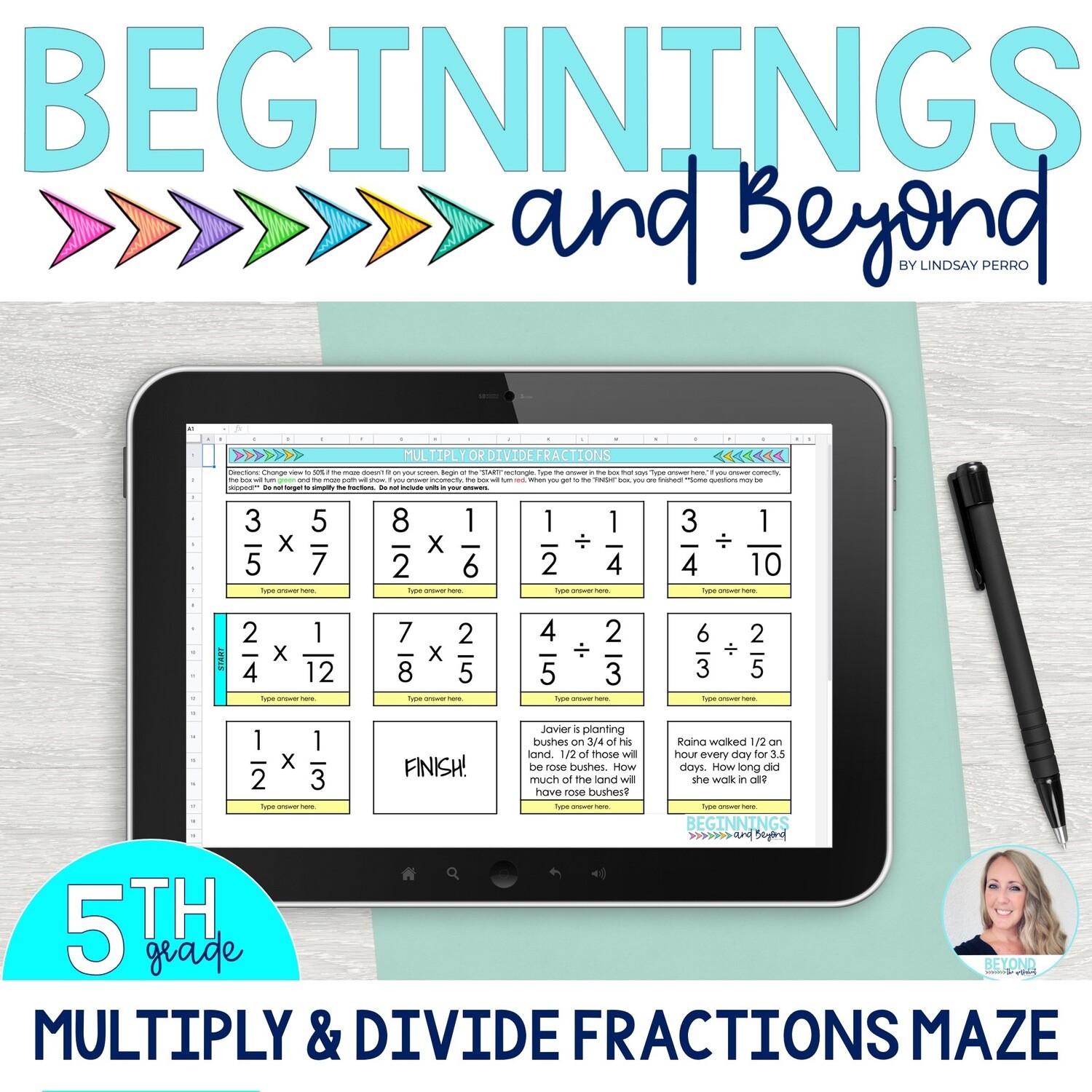 Multiply and Divide Fractions Digital Maze
