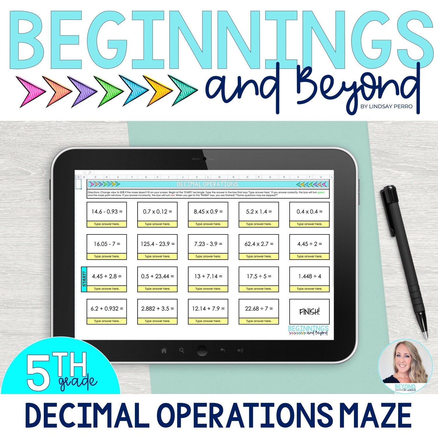 Decimal Operations Digital Maze