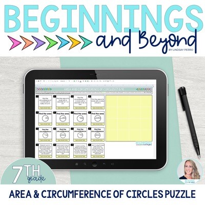Area and Circumference of Circles Digital Puzzle