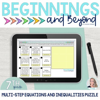 Multi-Step Equations and Inequalities Digital Puzzle