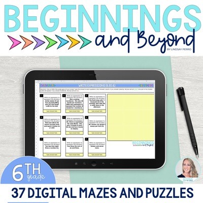 6th Grade Digital Maze and Puzzle Bundle