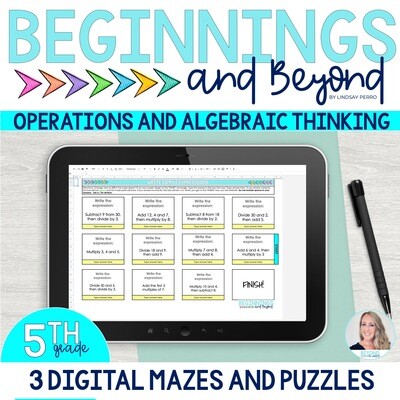 5th Grade Operations and Algebraic Thinking Digital Maze and Puzzle Bundle