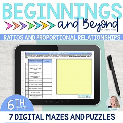 6th Grade Ratios and Proportions Digital Maze and Puzzle Bundle