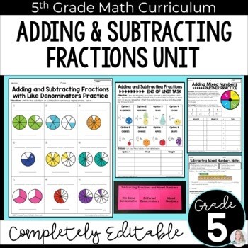 Adding and Subtracting Fractions Unit