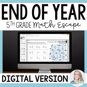 5th Grade Math End of Year Math Escape - Digital Version