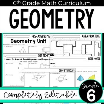 Geometry Unit for 6th Grade