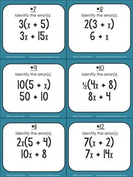 Find the error math worksheets 6th grade
