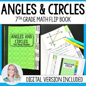 Angles and Circles Mini Tabbed Flip Book for 7th Grade Math