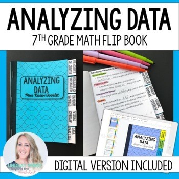 Analyzing Data Mini Tabbed Flip Book for 7th Grade Math