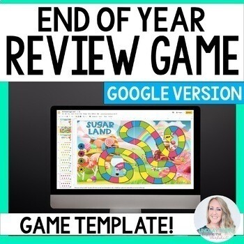 Digital End of Year Review Game TEMPLATE - Great for Distance Learning