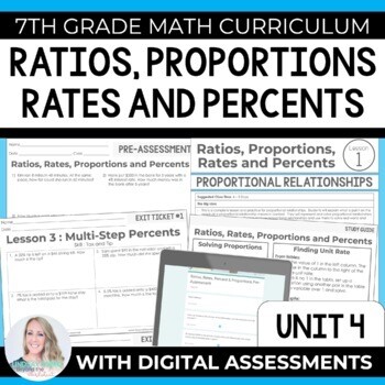 Ratios, Rates, Proportions and Percents Unit: 7th Grade Math