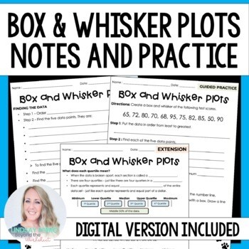 Box and Whisker Plots Notes and Practice