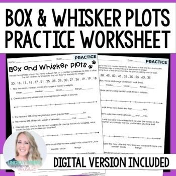 Box and Whisker Plots Practice Worksheet