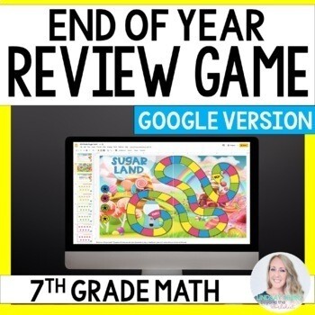 End of Year Review Game for 7th Grade Math - Digital Version