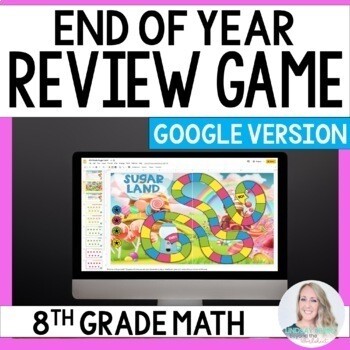 End of Year Review Game for 8th Grade Math - Digital Version