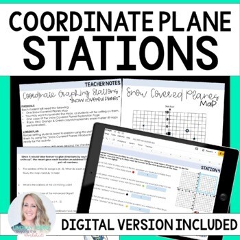 Coordinate Plane Stations (Digital Included)