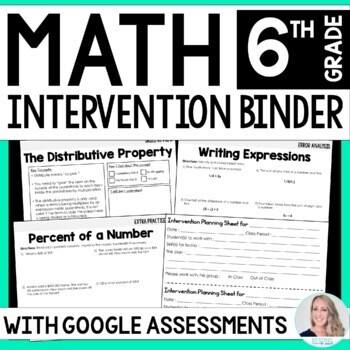 6th Grade Math Intervention Binder