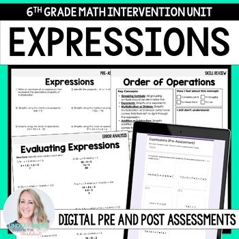 Expressions Intervention Unit for 6th Grade